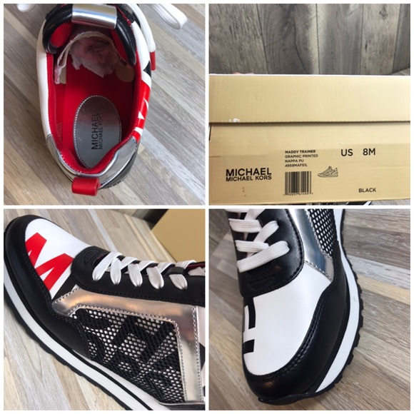 Michael Kors Maddy Trainer Graphic Printed Black W - Picture 8 of 8
